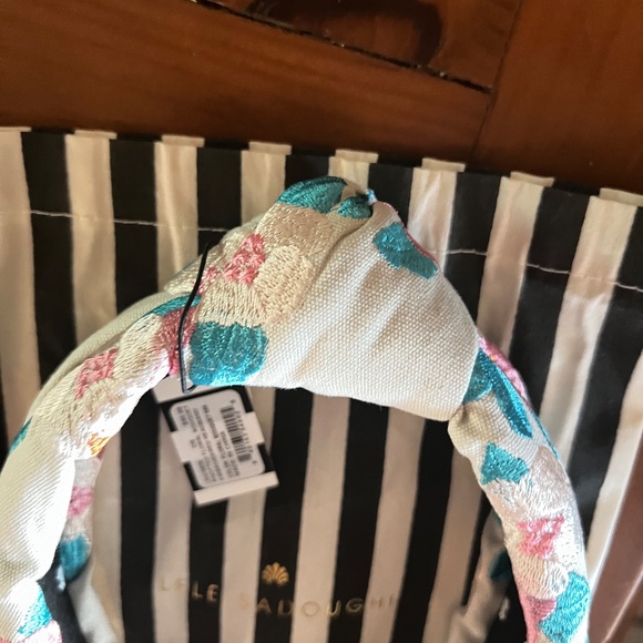 Lele Sadoughi Knotted Floral Bouquet Embroidered Statement Headband::NWT:: - Picture 4 of 9